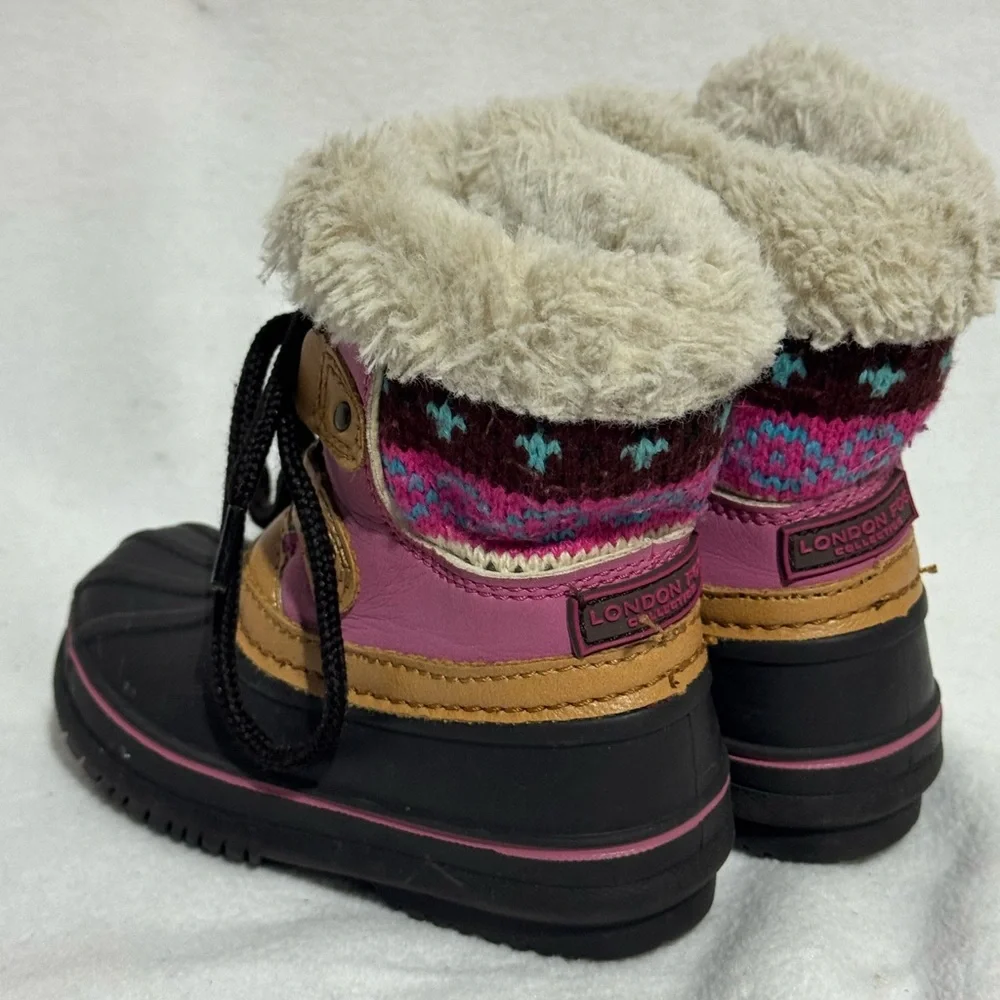 London Fog Baby Girls Tiana Cold Weather Lace Up Boots size 5 - Picture 8 of 11
